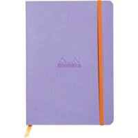 Rhodia Notebook 117409C A5 Ruled Glued Side Bound Faux Leather Soft Cover Iris 160 Pages 80 Sheets