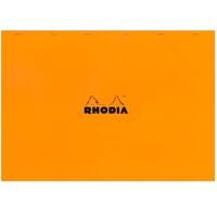 Rhodia Notepad 38200C A3+ Squared Stapled Top Bound Cardboard Soft Cover Orange Perforated 160 Pages