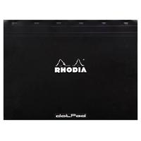 Rhodia Notepad 38559C A3+ Dotted Stapled Top Bound Cardboard Soft Cover Black Perforated 160 Pages
