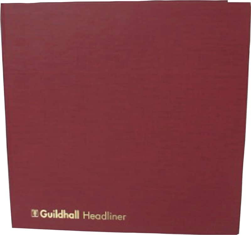 Guildhall Account Book 58/27Z Not perforated 31.1 x 1 x 30.5 Burgundy