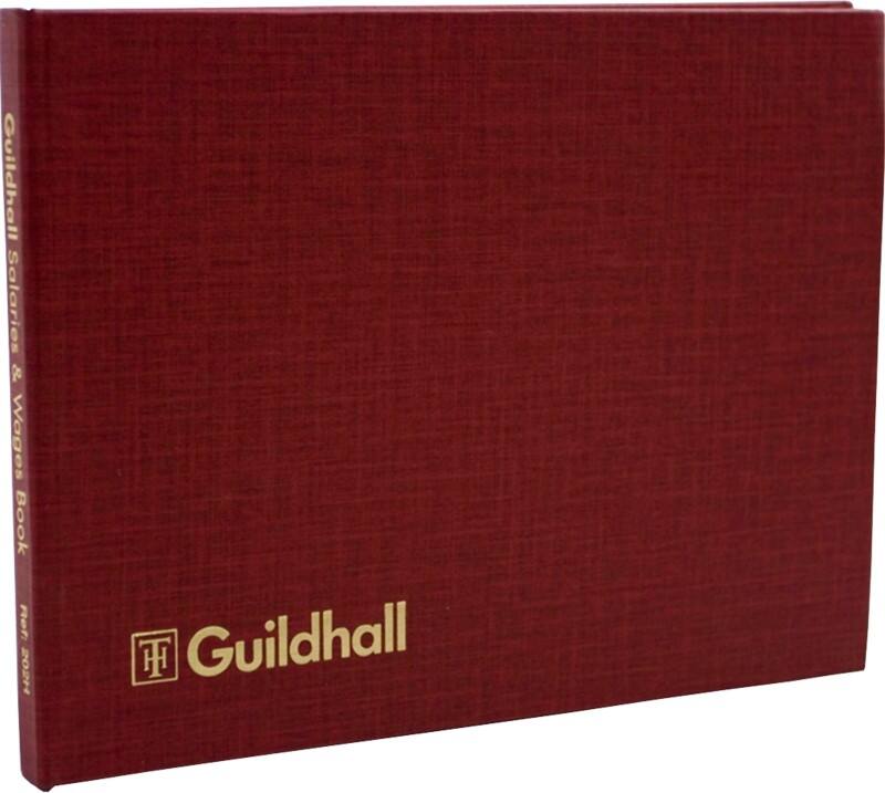 Guildhall Wages and Salaries Book 202HZ Ruled 20.3 x 1.1 x 14.9 cm Red