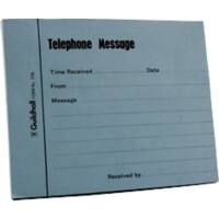 Guildhall Telephone Message Pad Not perforated 110Z Blue