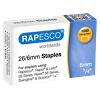 Rapesco Staples 26/6 S11661Z3 Steel Silver Pack of 1000