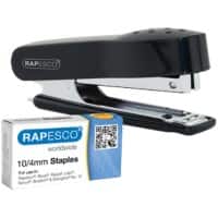 Rapesco Set Stapler 1573 Half strip Black 12 Sheets ABS (Acrylonitrile Butadiene Styrene), Metal