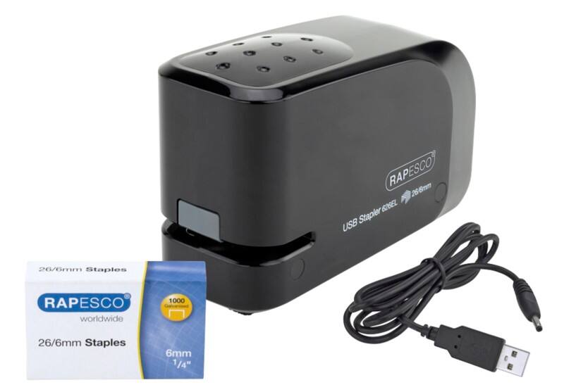 Rapesco Stapler 626EL Half strip 15 Sheets Black 26/6 ABS (Acrylonitrile Butadiene Styrene)