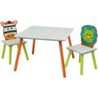 LIBERTY HOUSE TOYS Table And Chairs Set TF4809-N Green 600 (W) x 600 (D) x 440 (H) mm