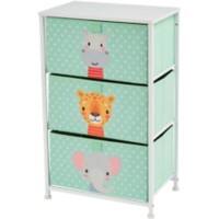 LIBERTY HOUSE TOYS Storage Chest 5L-202-JUN Steel and Fabric 2+ 450 (W) x 300 (D) x 730 (H) mm Green