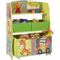LIBERTY HOUSE TOYS Toy Organiser TF4821 Medium-density fibreboard and Fabric 3+ 630 (W) x 300 (D) x 840 (H) mm Green