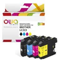 OWA LC223 Compatible Brother Ink Cartridge K10388OW Black, Cyan, Magenta, Yellow Pack of 4