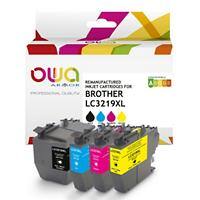 OWA LC3219XL Compatible Brother Ink Cartridge K10535OW Black, Cyan, Magenta, Yellow Pack of 4