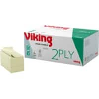 Viking 100% Recycled Hand Towel V-fold Green 2 Ply 1185070 250 Sheets Pack of 15