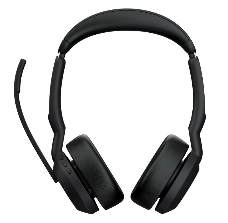 Jabra evolve2 wired & wireless stereo headset over-the-head usb black