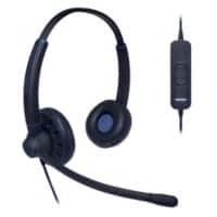JPL Commander Wired Stereo Headset Over-the-head Noise Cancelling Microphone USB Black