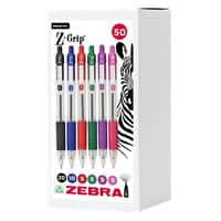 Zebra Z-Grip 2758 Ballpoint Pen Multicolour Medium 0.5 mm Pack of 50