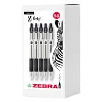 Zebra Z-Grip 2757 Ballpoint Pen Black Medium 0.5 mm Pack of 50