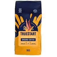 TrueStart Ground Coffee Rich & Smooth Energising Colombian Medium Arabica 1 kg