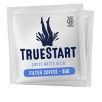 TrueStart Swiss Water Decaf Decaffeinated Ground Coffee Sachets Medium Pack of 50 of 60 g