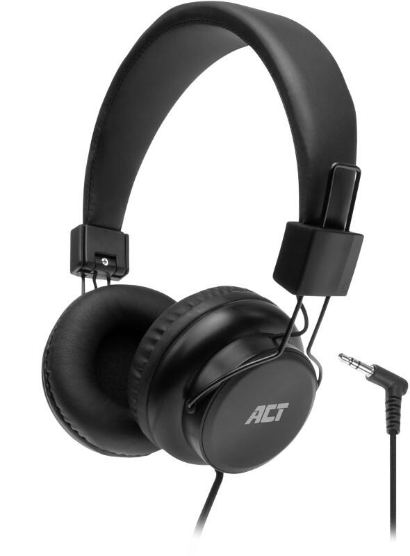 ACT AC9300 Wired Headphones Over-the-head 3.5 mm Jack No Stereo Black