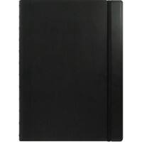 Filofax Notebook 115022 A4 Ruled Twin Wire Faux-leather Soft Cover Black 56 Pages