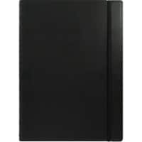 Filofax Notebook 115022 A4 Ruled Twin Wire Faux-leather Soft Cover Black 56 Pages