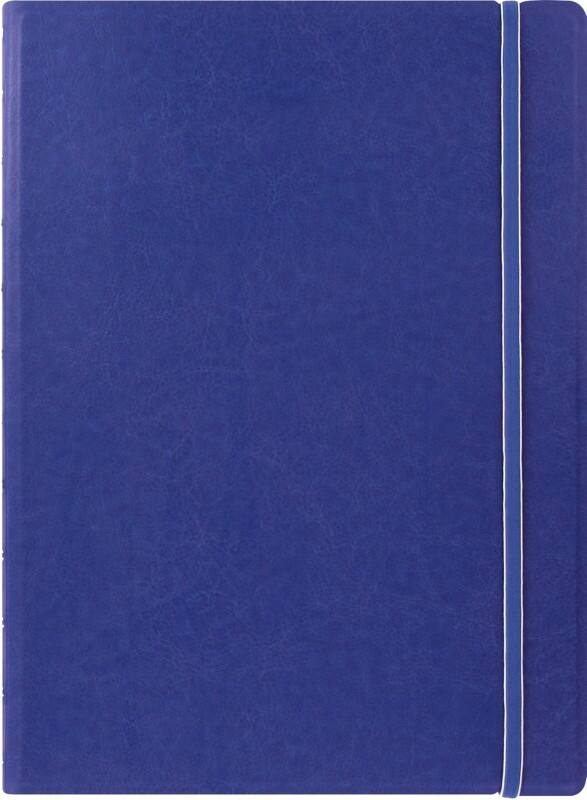 Filofax Notebook 115024 A4 Ruled Twin Wire Faux-leather Soft Cover Blue 56 Pages