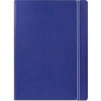 Filofax Notebook 115024 A4 Ruled Twin Wire Faux-leather Soft Cover Blue 56 Pages