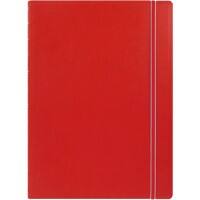 Filofax Notebook 115023 A4 Ruled Twin Wire Faux-leather Soft Cover Red 56 Pages