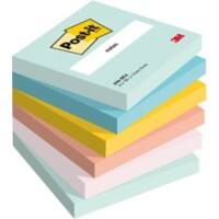 Post-it Sticky Notes 76 x 76 mm 654MTDR Assorted 6 Pads of 100 Sheets
