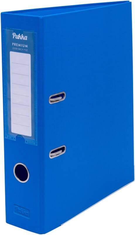 Pukka Wide Lever Arch File A4 75 mm Blue 2 Rings 9714-PPF Cardboard, PP (Polypropylene) Textured Portrait Landscape