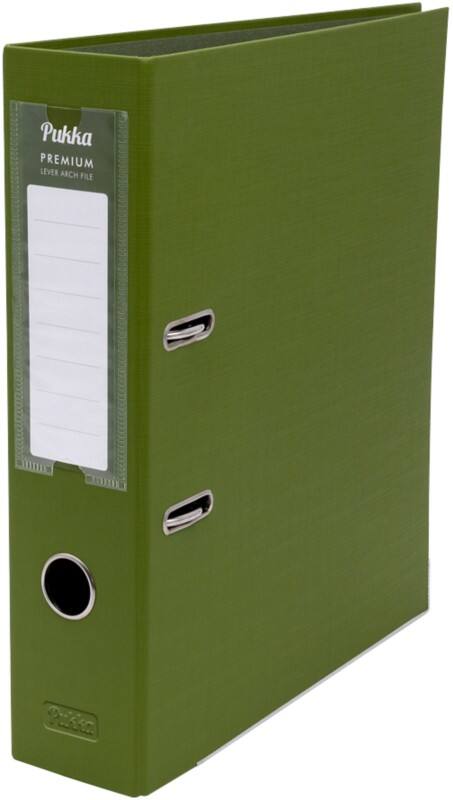 Pukka Wide Lever Arch File A4 75 mm Green 2 Rings 9715-PPF Cardboard, PP (Polypropylene) Textured Portrait, Landscape