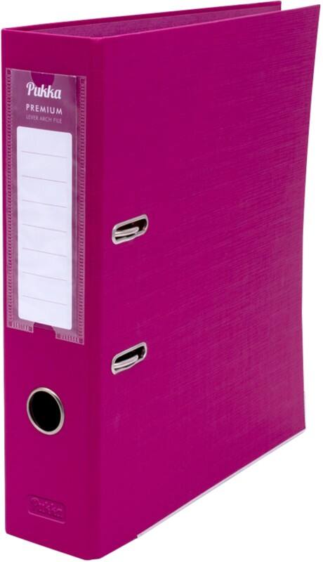 Pukka Wide Lever Arch File A4 75 mm Pink 2 Rings 9716-PPF Cardboard, PP (Polypropylene) Textured Portrait, Landscape
