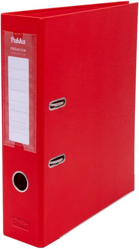 Pukka Wide Lever Arch File A4 75 mm Red 2 Rings 9713-PPF Cardboard, PP (Polypropylene) Portrait, Landscape