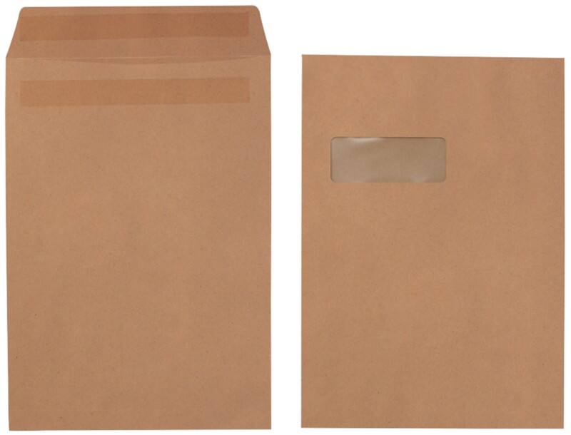 Viking Envelopes Window C4 324 (W) x 229 (H) mm Self Seal Brown 90 gsm Pack of 250