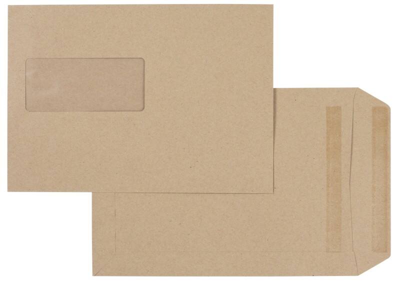Viking Envelopes Window C5 229 (W) x 162 (H) mm Self Seal Brown 90 gsm Pack of 500