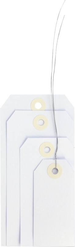 RAJA Tags Paper White 3.8 x 8 cm Recycled 50% Pack of 1000