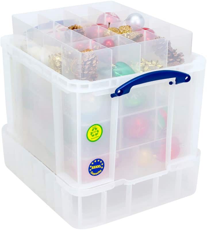 Really Useful Box PP (Polypropylene) Storage Box 35 L Transparent 37.5 x 48 x 31 cm