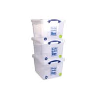 Really Useful Box Storage Box 40C-PK3CB 40 L Transparent PP (Polypropylene) 39.5 x 50 x 31.5 cm Pack of 3