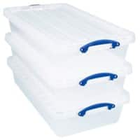 Really Useful Box Storage Box 41C-PK3CB 41 L Transparent PP (Polypropylene) 44 x 82 x 18 cm Pack of 3