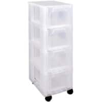 Really Useful Box Slimline Storage Box 4 x 6 L Transparent 24 x 30 x 74 cm