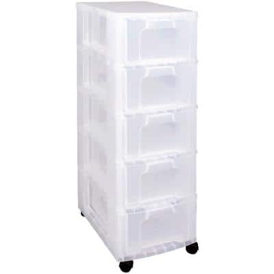 Really Useful Box Storage Box ST5X12CCB 5X12 L Transparent PP (Polypropylene) 30 x 42 x 100.5 cm
