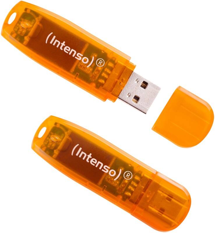 INTENSO USB Flash Drive 3502492 Orange 64 GB Pack of 2