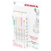 Zebra Mildliner Highlighter Assorted Broad Chisel 4 mm Non Refillable Pack of 5