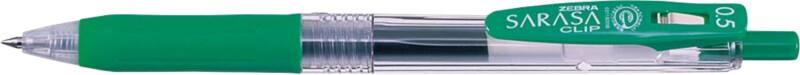 Zebra ECO 14325 Retractable Gel Pen Green 0.3 mm Medium Bullet Refillable Pack of 12