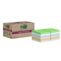 Post-it Super Sticky Recycled Notes 47,6 x 47,6 mm Assorted 70 Sheets Pack of 12 Pads