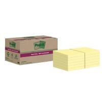 Post-it Super Sticky Recycled Notes 47,6 x 47,6 mm Canary Yellow 70 Sheets Pack of 12 Pads