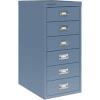 Bisley 29 Series Steel Multi Drawer Cabinet 6 Drawers 590 mm Bisley Blue