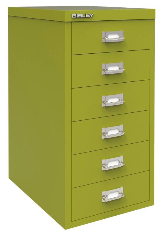 Bisley 29 Series Steel Multi Drawer Cabinet 6 Drawers 590 mm Bisley Green