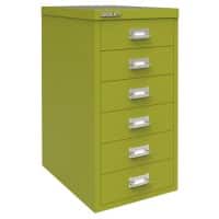 Bisley Multi Drawer Cabinet 6 Drawers Bisley Green 590 mm