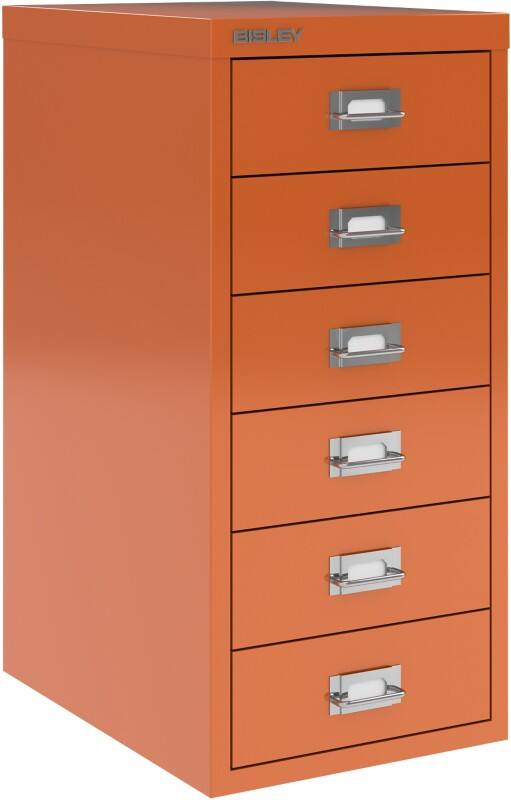 Bisley 29 Series Steel Multi Drawer Cabinet 6 Drawers 279 x 380 x 590 mm Bisley Orange