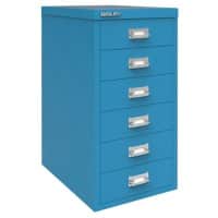 Bisley 29 Series Steel Multi Drawer Cabinet 6 Drawers 279 x 380 x 590 mm Azure